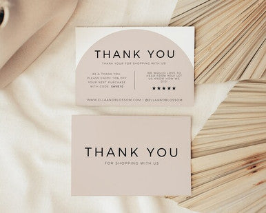 custom printed thank you cards