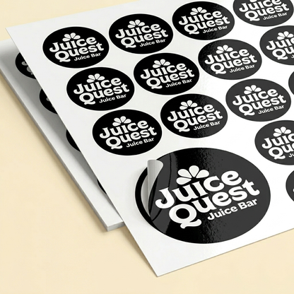 White Glossy Vinyl Stickers