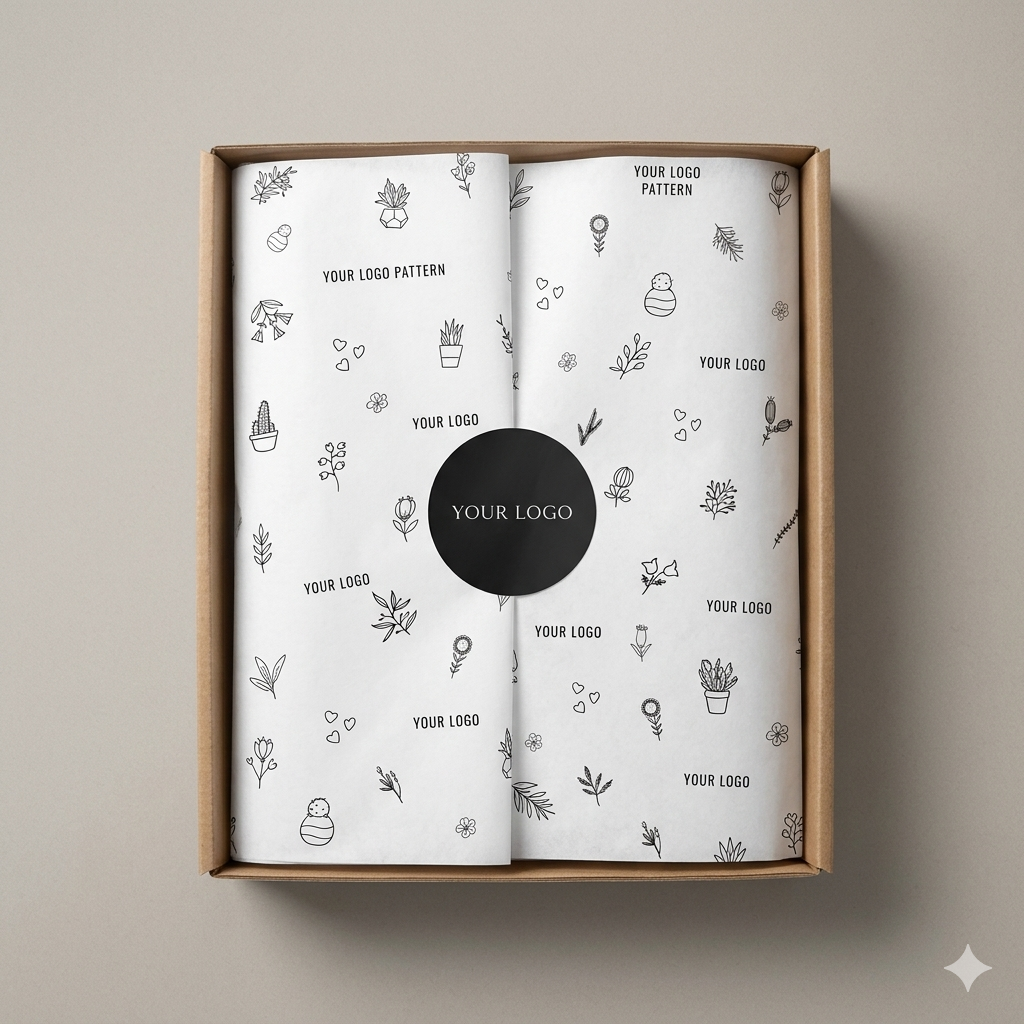 White tissue paper (1 colour print)